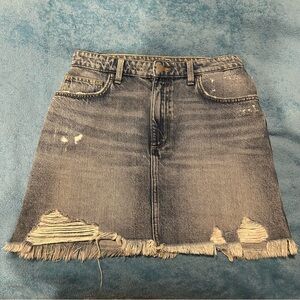 Lee Distressed Denim Skirt